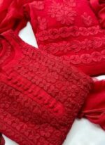 Red Angel Exclusive Premium Embroderied Work Kurta Dress(3 Picese) - Image 7